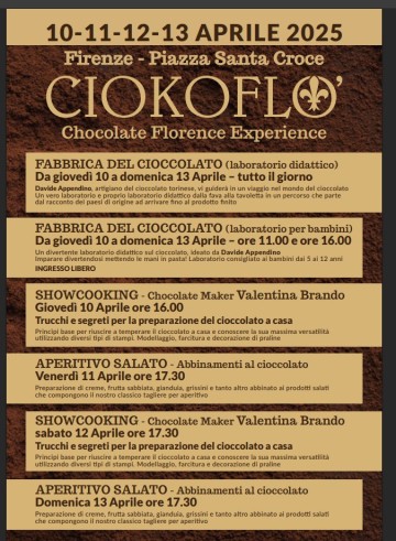 Firenze e cioccolato. Fiera del cioccolato artigianale